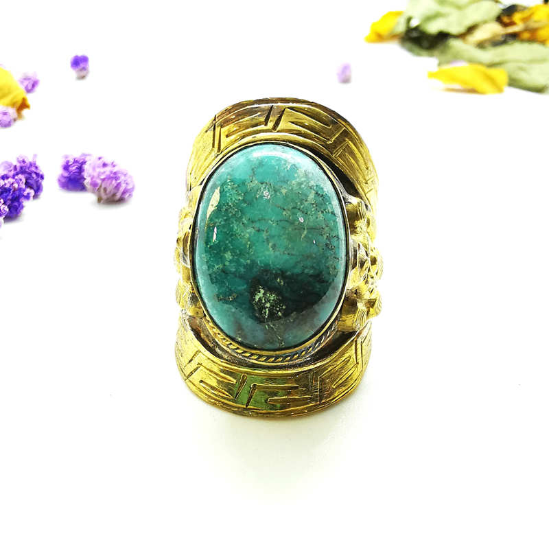 Ethnic Fashion Com - Tibetan Big Rings for Man Golden