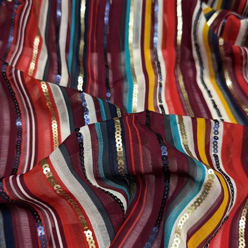 Colorful Striped Embroidered S - Ethnic Fashion Designers recension och pris