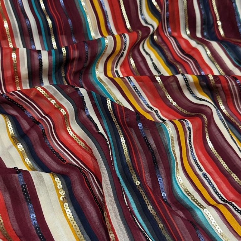 Colorful Striped Embroidered S - Ethnic Fashion Designers recension och pris