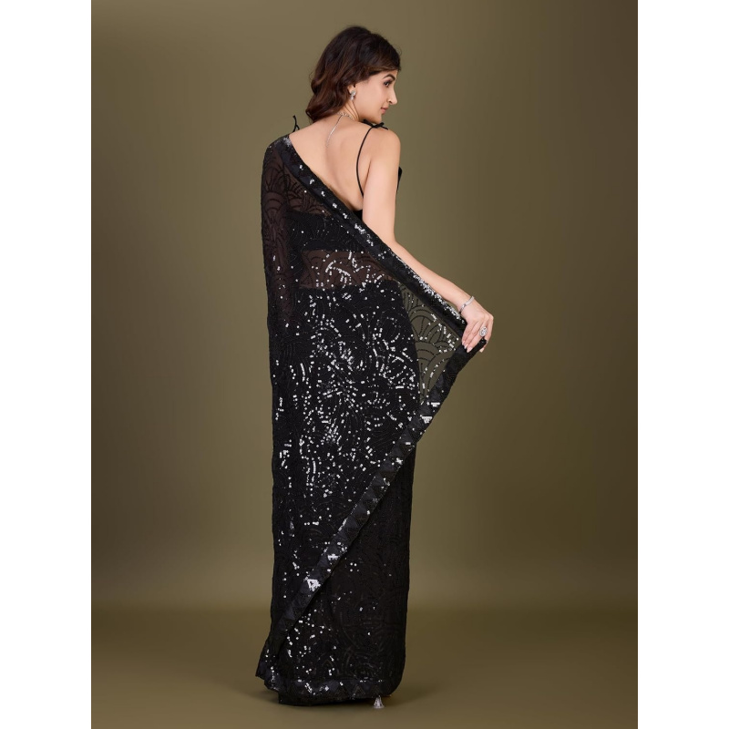 Women's Georgette Sequence Emb - Saree Georgette Women recension och pris
