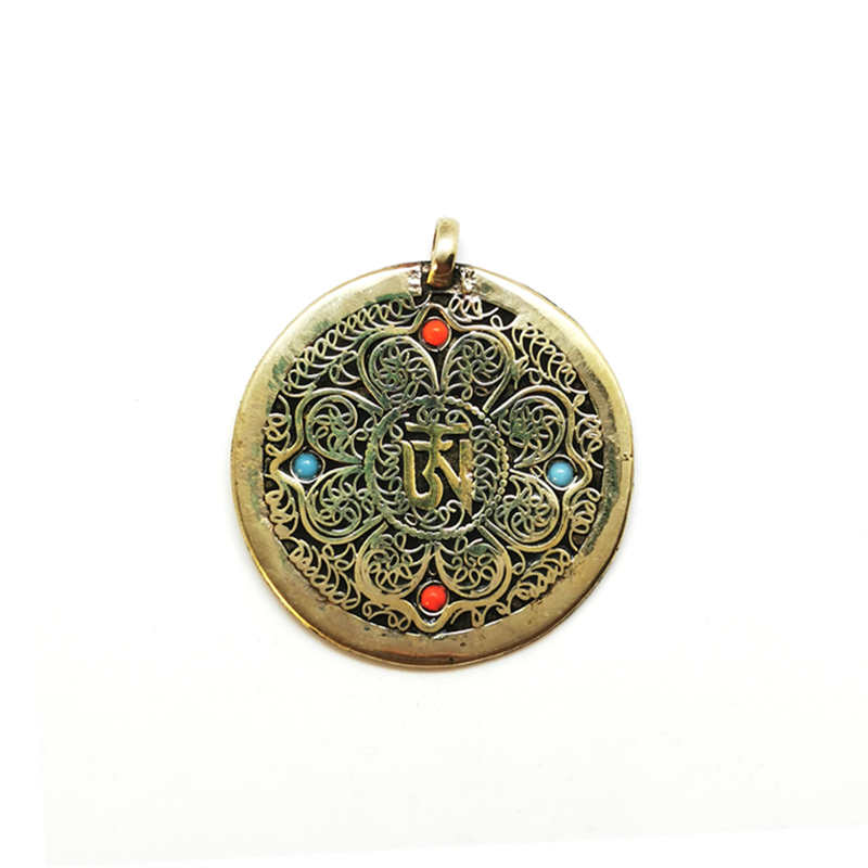 Tibetan OM Mantras Amulet Copp - Ethnic Fashion Com recension och pris