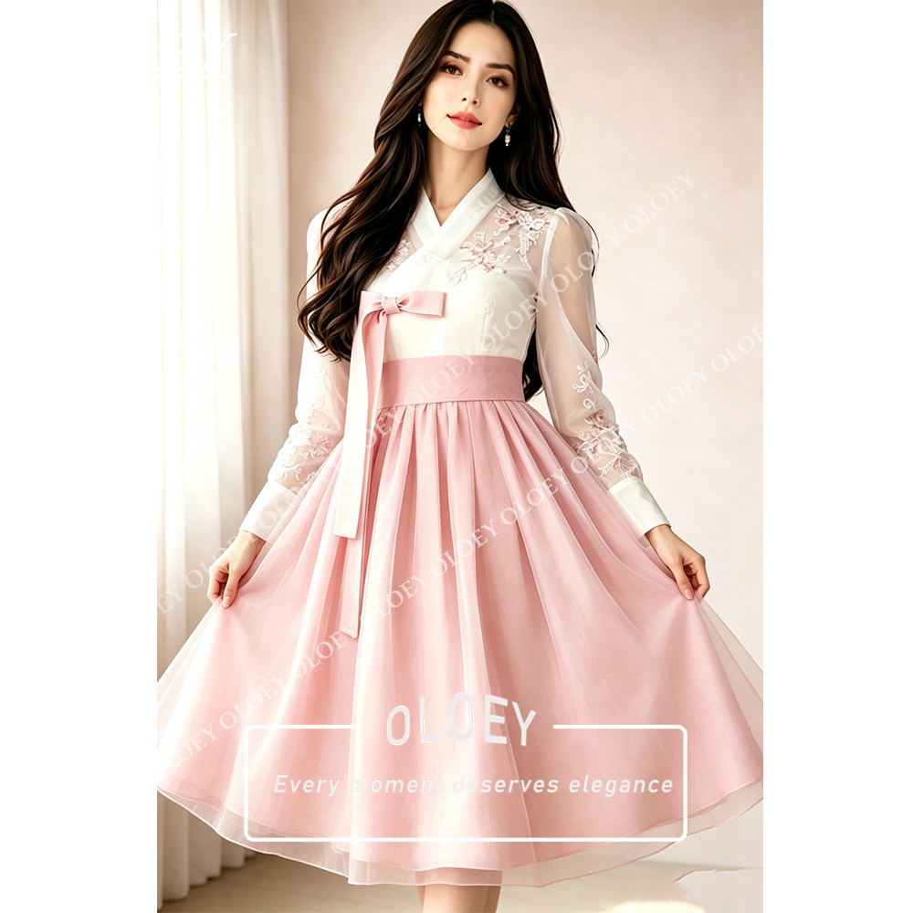 OLOEY Modern Pink Appliques Sh - Hanbok Modern Set recension och pris