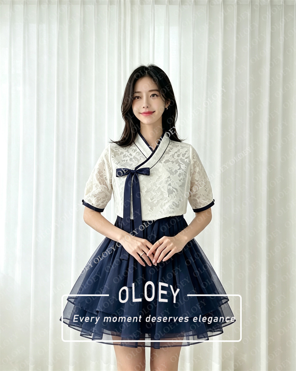 OLOEY Modern Black Short Conce - Hanbok Modern Set recension och pris