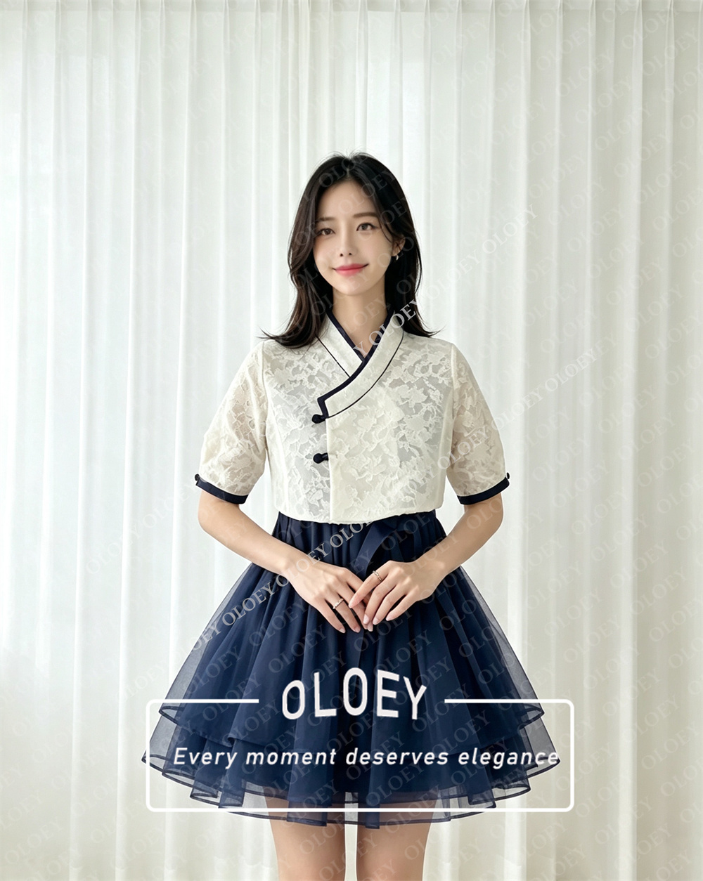 OLOEY Modern Black Short Conce - Hanbok Modern Set recension och pris
