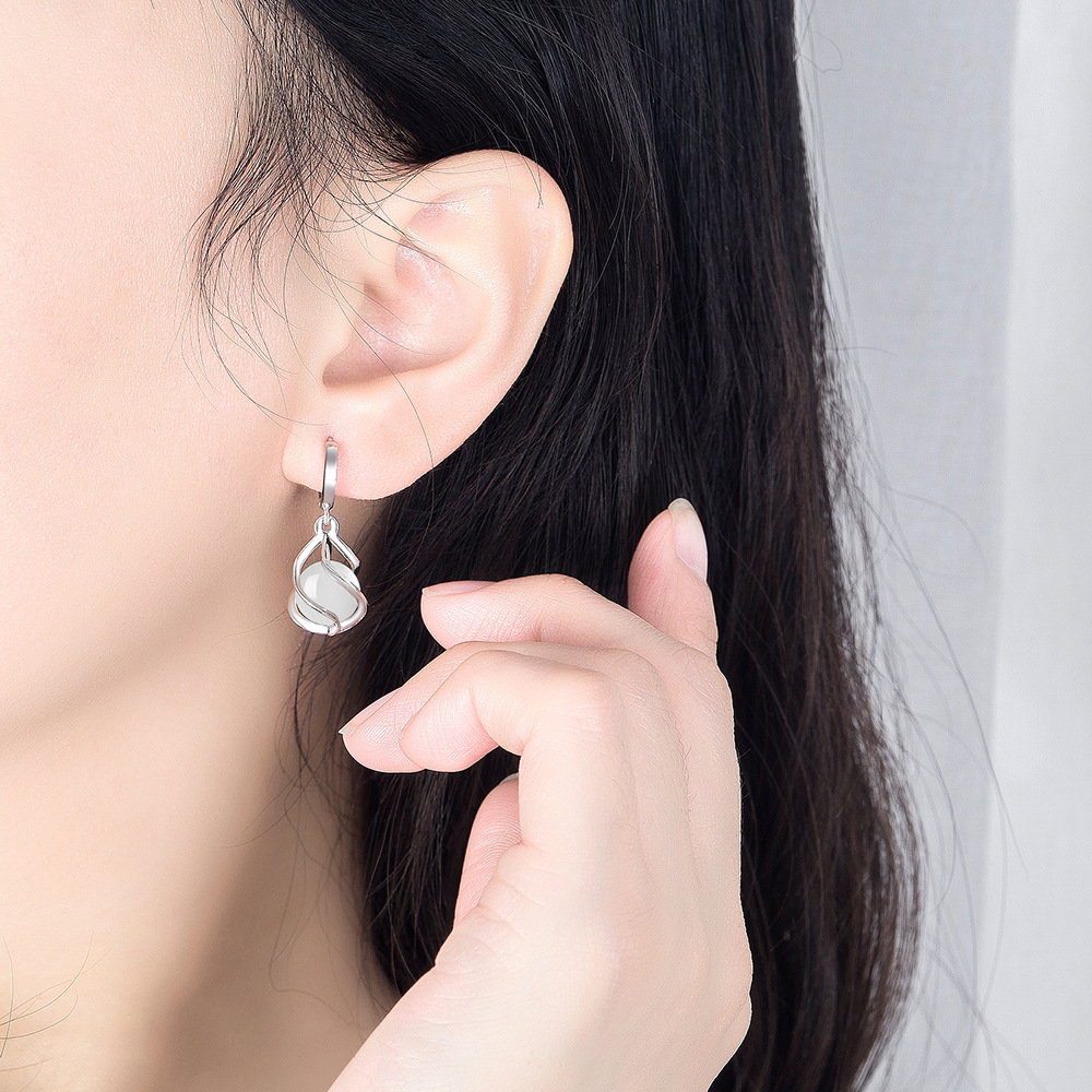 925 Sterling Silver Earrings E - Ethnic Fashion For Ladies recension och pris