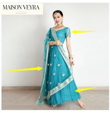 India Women's Saree Embroidery - Saree Georgette Women recension och pris