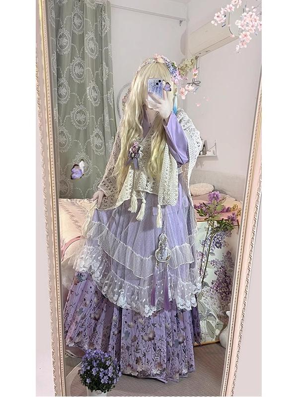 Purple Hanbok Set Daily Cute L - Hanbok Modern Set recension och pris