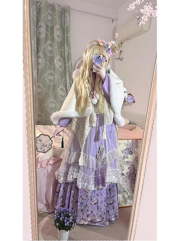 Purple Hanbok Set Daily Cute L - Hanbok Modern Set recension och pris