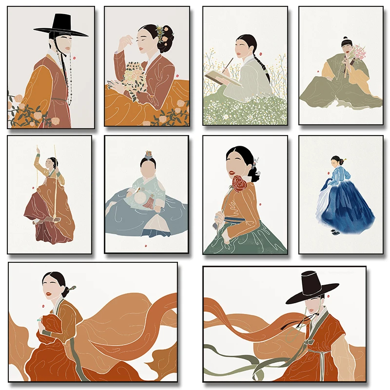 Korean Hanbok Boho Art Posters - Hanbok Modern Set recension och pris