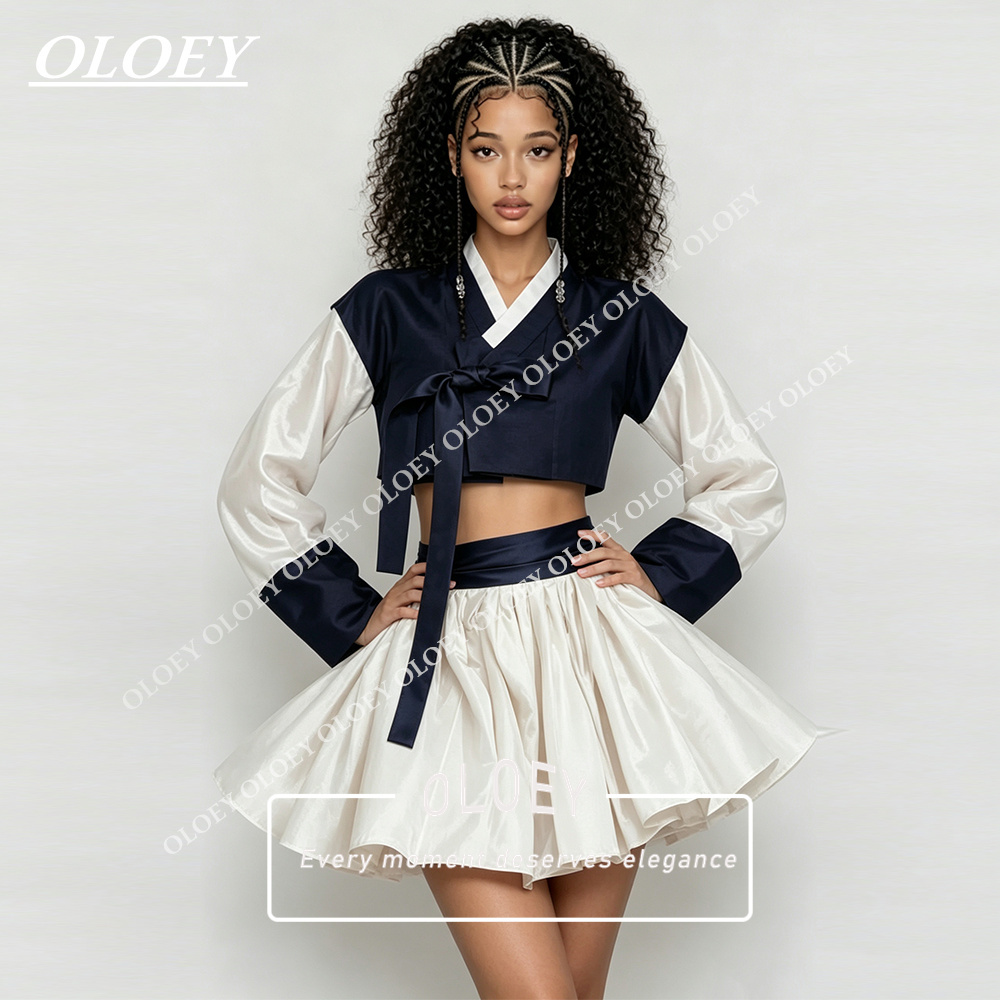 OLOEY Modern Navy Blue Ivory S - Hanbok Modern Set recension och pris