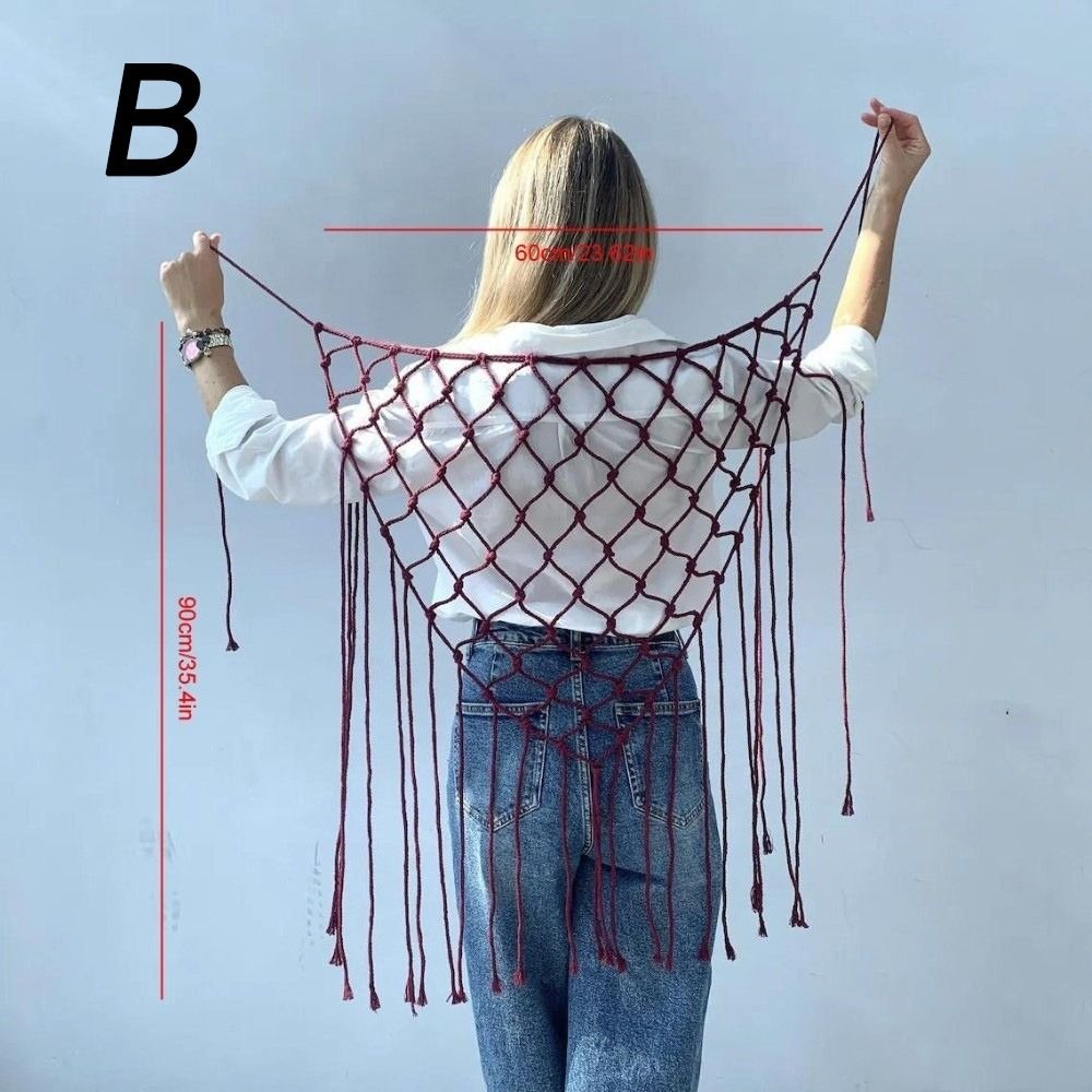 Bohemian Netted Fringe Scarf S - Ethnic Fashion Designers recension och pris