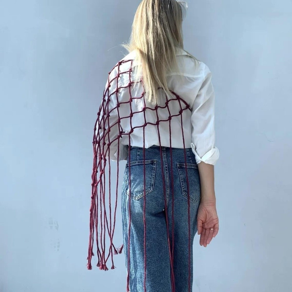 Bohemian Netted Fringe Scarf S - Ethnic Fashion Designers recension och pris