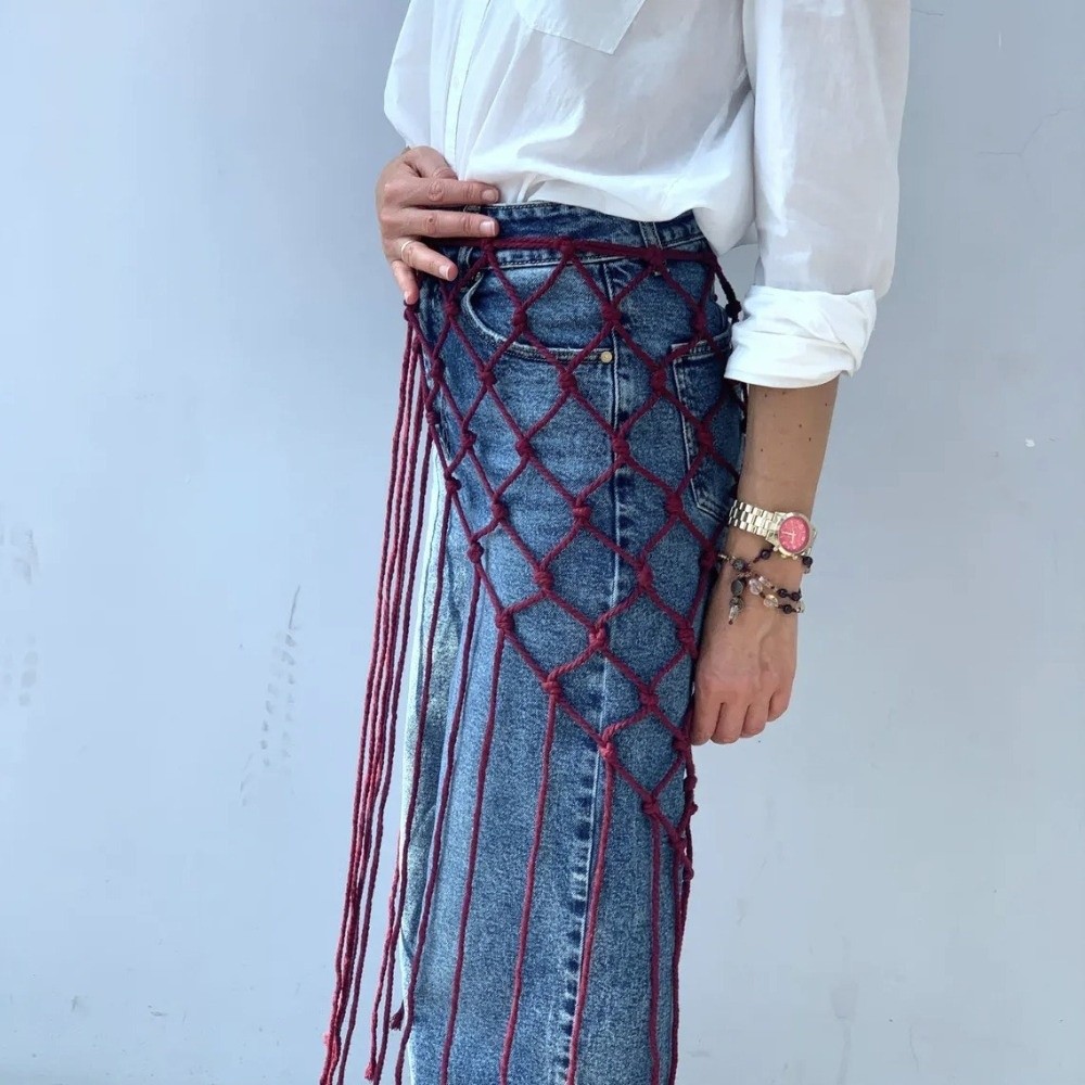 Bohemian Netted Fringe Scarf S - Ethnic Fashion Designers recension och pris