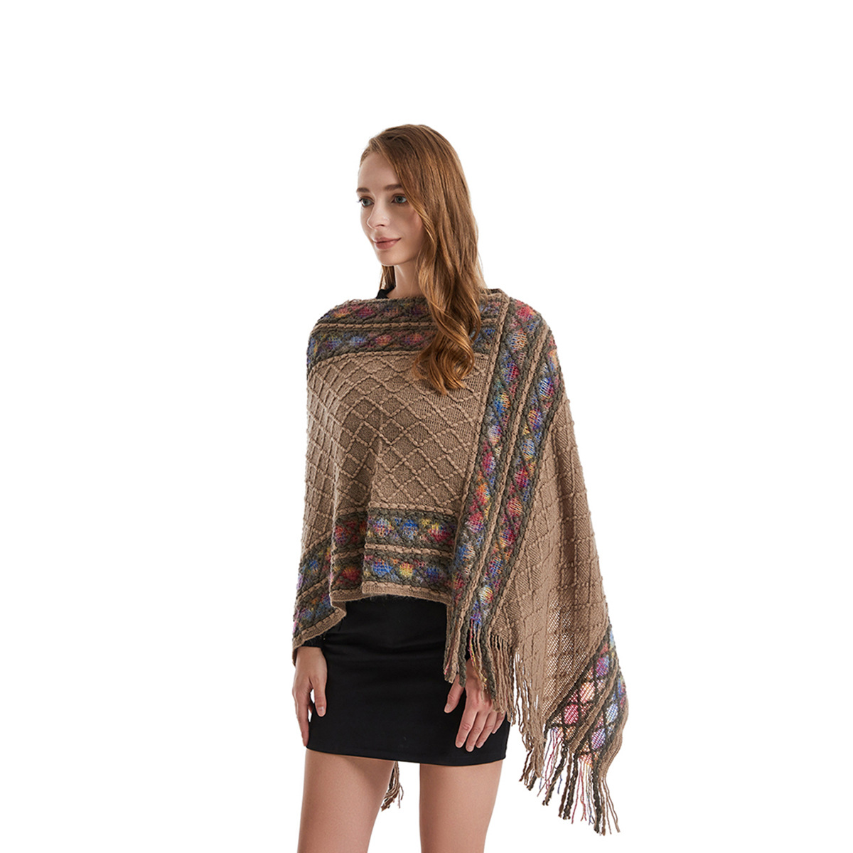 Women Spring Autumn Poncho Uni - Ethnic Fashion For Ladies recension och pris