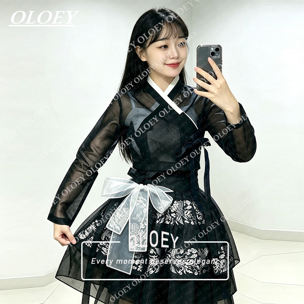 OLOEY Modern Black Short Conce - Hanbok Modern Set recension och pris