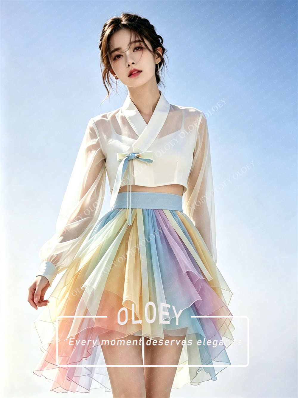 OLOEY Modern 3 PCS Short Conce - Hanbok Modern Set recension och pris
